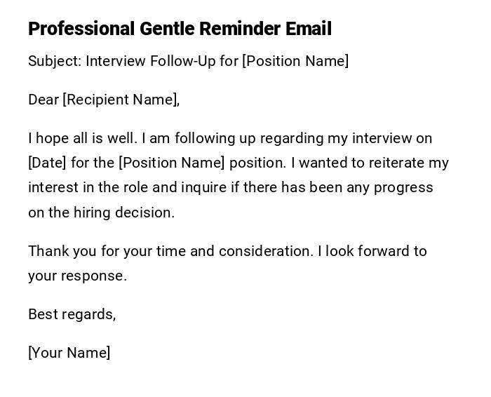 Professional Gentle Reminder Email Professional Gentle Reminder Email