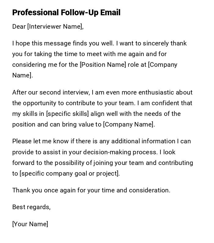 Professional Follow-Up Email Professional Follow-Up Email