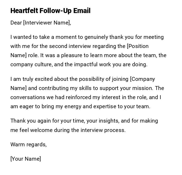 Heartfelt Follow-Up Email Heartfelt Follow-Up Email
