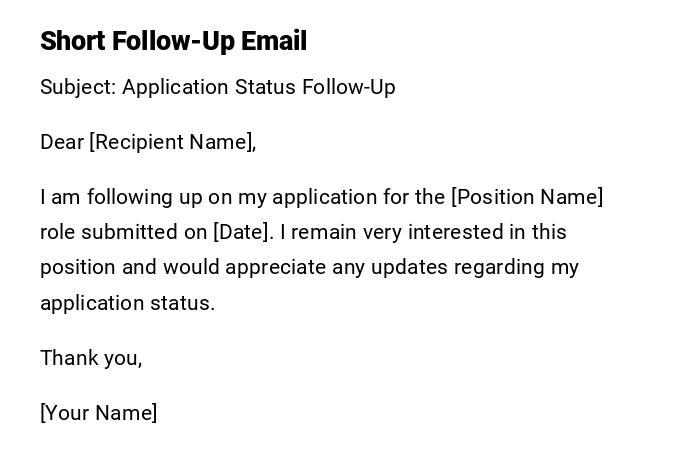 Short Follow-Up Email