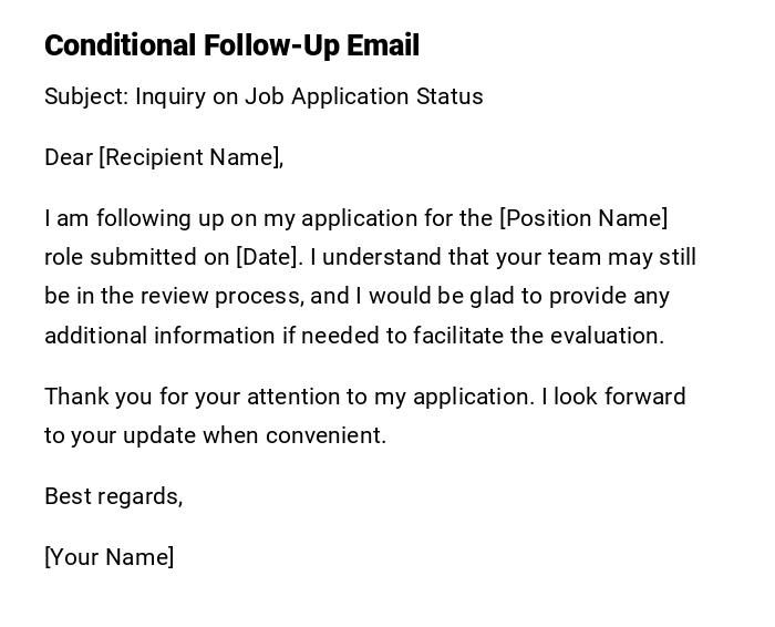 Conditional Follow-Up Email