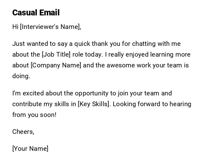 Casual Email Casual Email