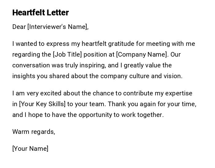 Heartfelt Letter Heartfelt Letter
