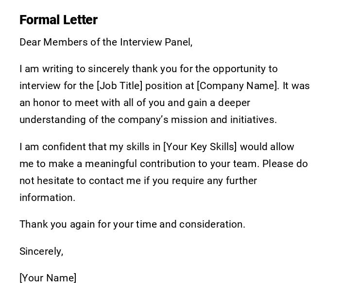 Formal Letter Formal Letter
