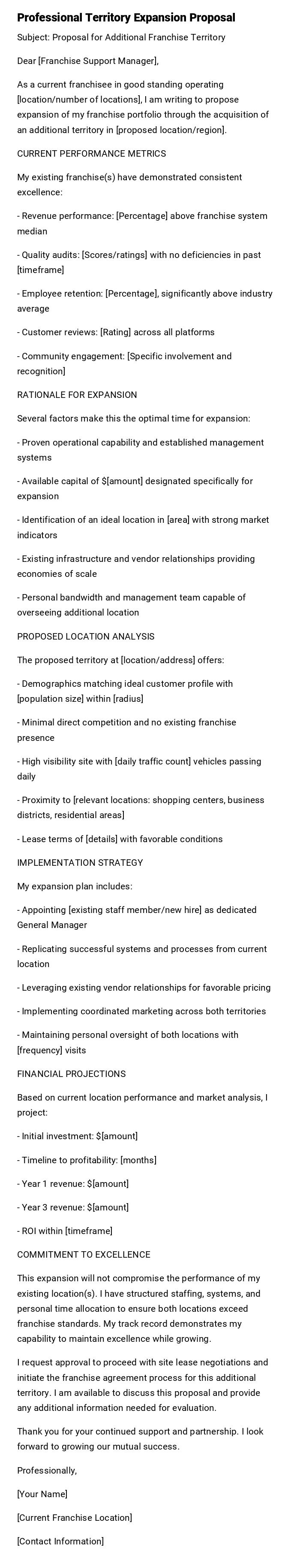 Professional Territory Expansion Proposal