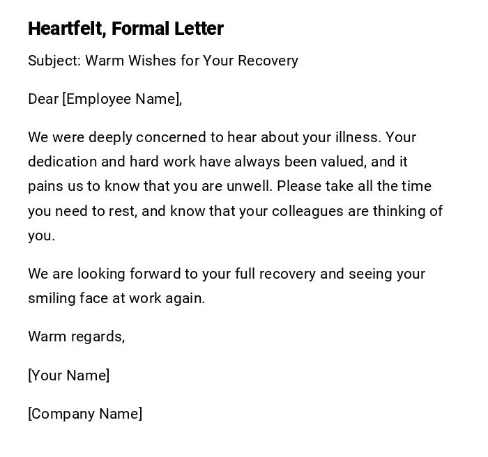 Heartfelt, Formal Letter Heartfelt, Formal Letter