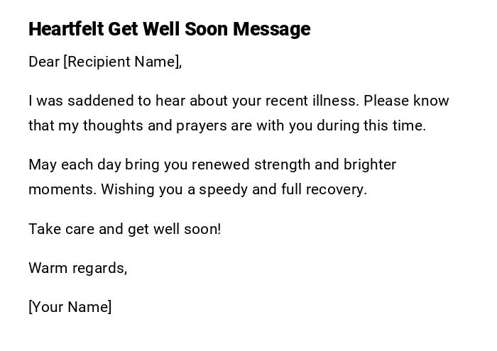 Heartfelt Get Well Soon Message Heartfelt Get Well Soon Message