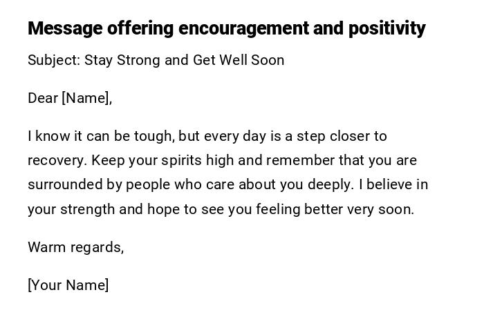 Message offering encouragement and positivity