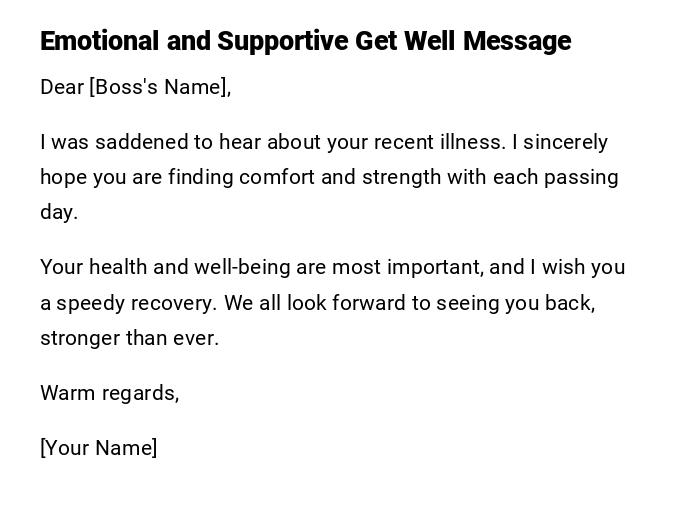 Emotional and Supportive Get Well Message