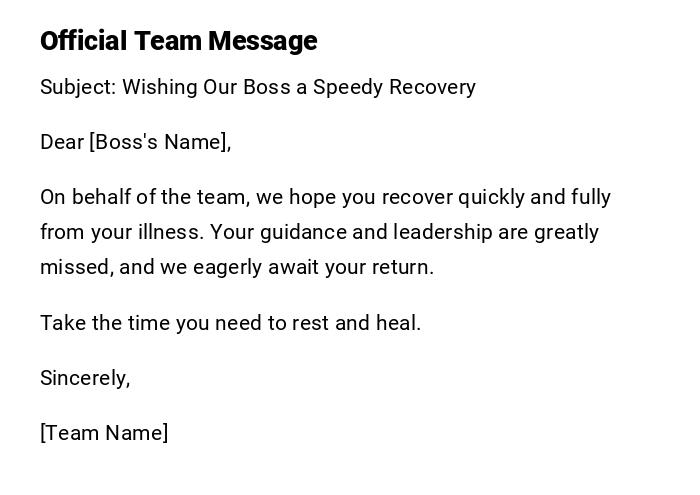 Official Team Message