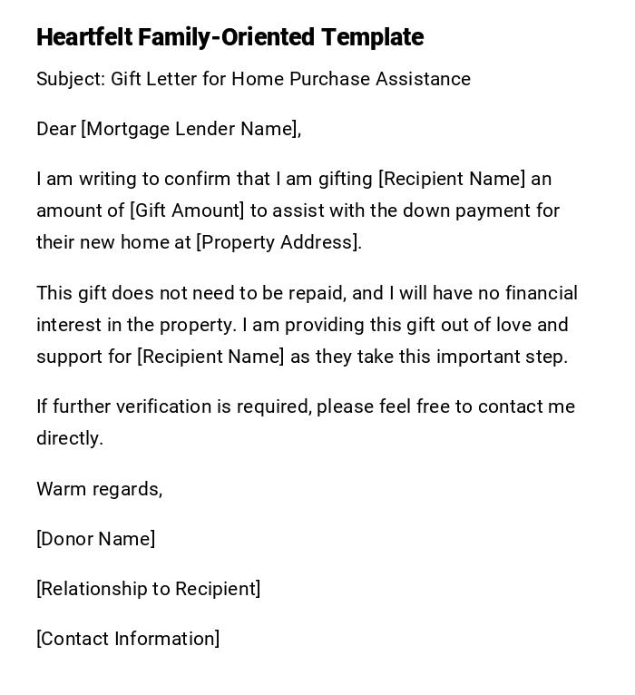 Heartfelt Family-Oriented Template Heartfelt Family-Oriented Template