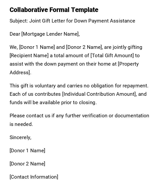 Collaborative Formal Template Collaborative Formal Template