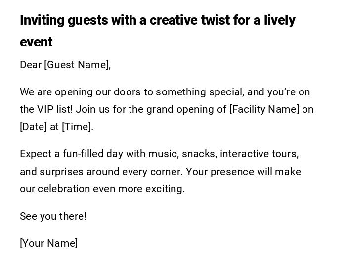 Inviting guests with a creative twist for a lively event Inviting guests with a creative twist for a lively event