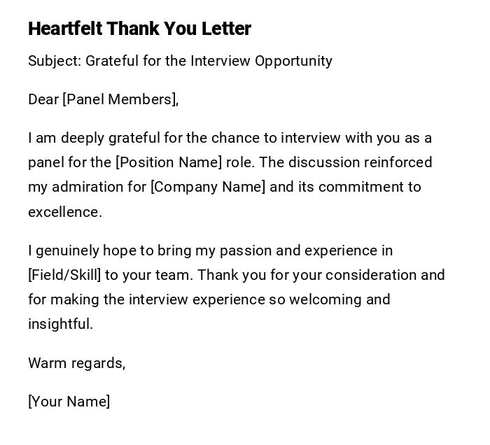 Heartfelt Thank You Letter Heartfelt Thank You Letter