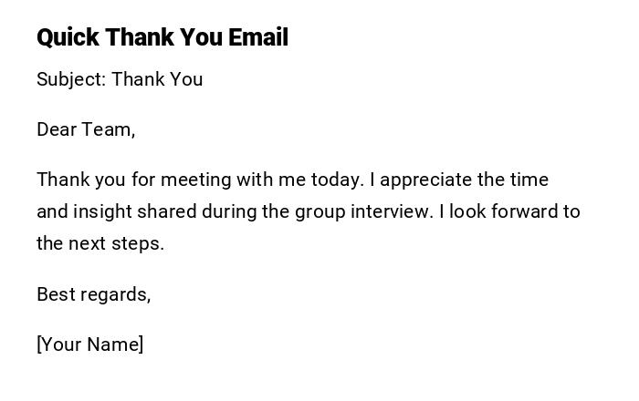 Quick Thank You Email Quick Thank You Email