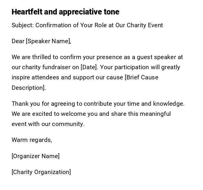 Heartfelt and appreciative tone