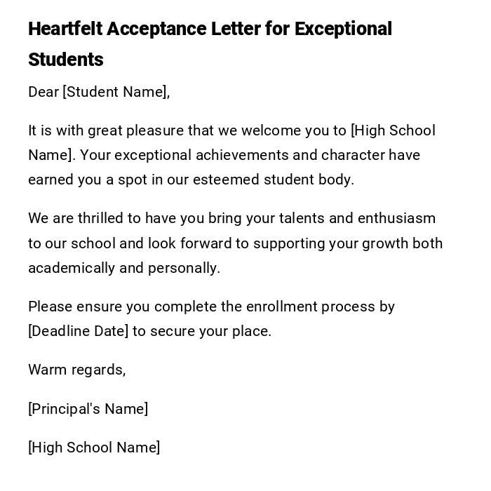 Heartfelt Acceptance Letter for Exceptional Students Heartfelt Acceptance Letter for Exceptional Students