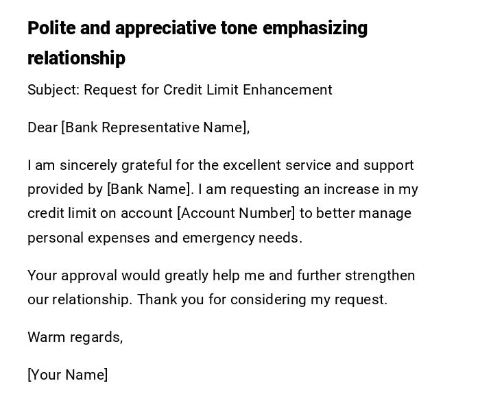 Polite and appreciative tone emphasizing relationship Polite and appreciative tone emphasizing relationship