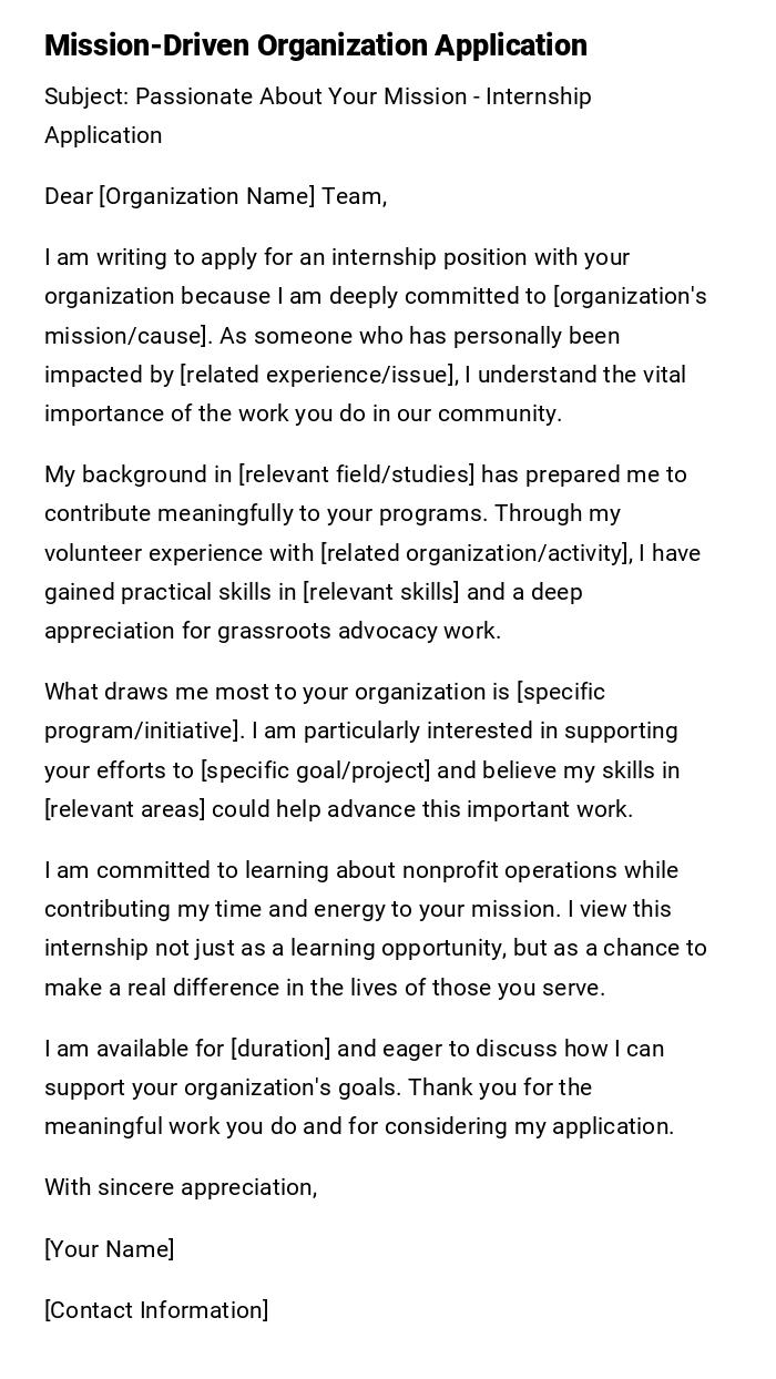 Mission-Driven Organization Application