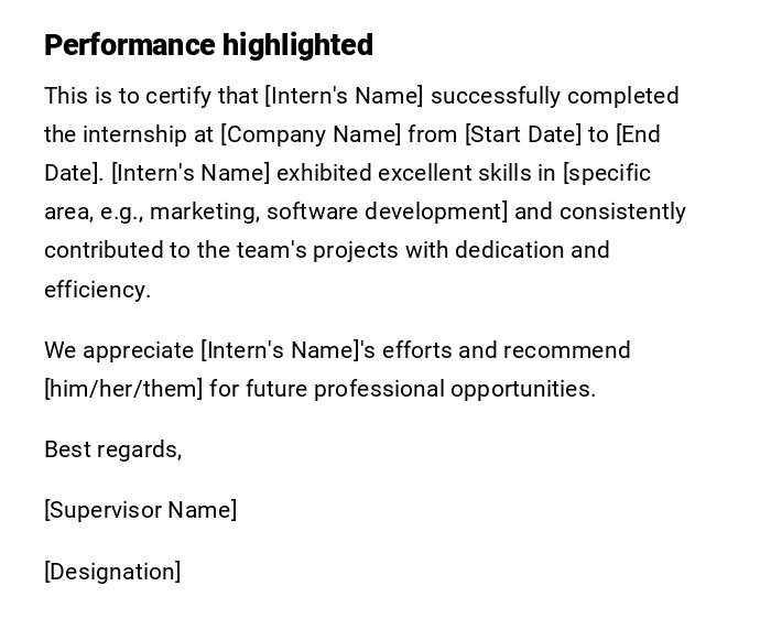 Performance highlighted