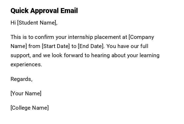 Quick Approval Email Quick Approval Email