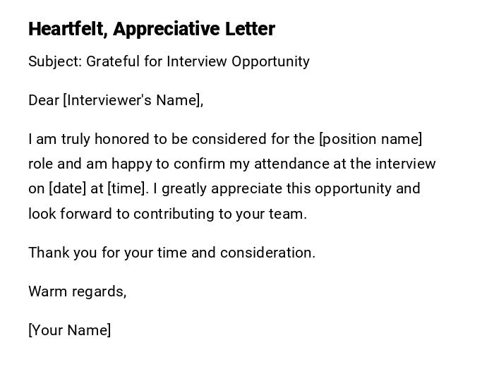 Heartfelt, Appreciative Letter Heartfelt, Appreciative Letter