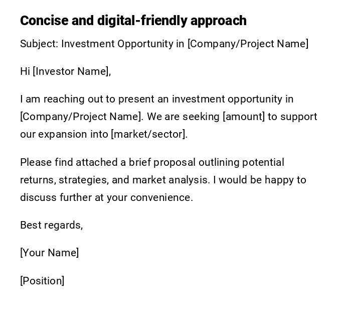 Concise and digital-friendly approach