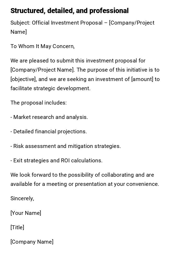 Structured, detailed, and professional