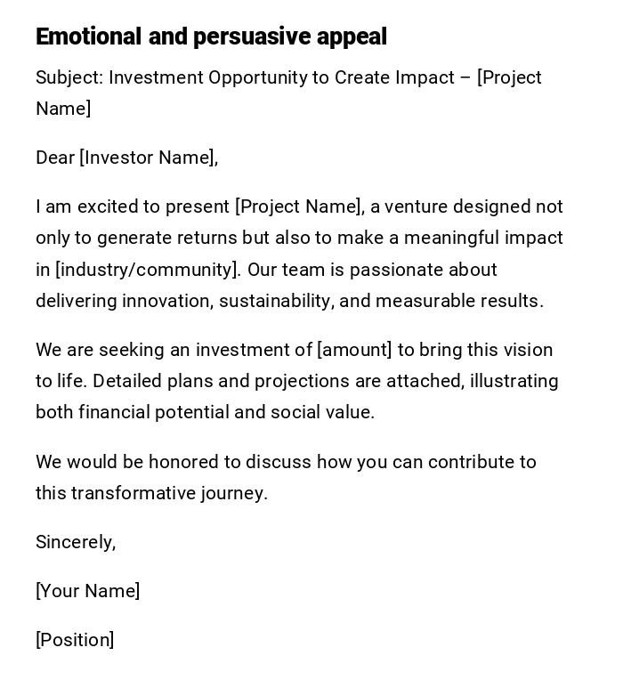 Emotional and persuasive appeal