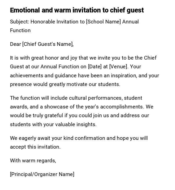 Emotional and warm invitation to chief guest Emotional and warm invitation to chief guest