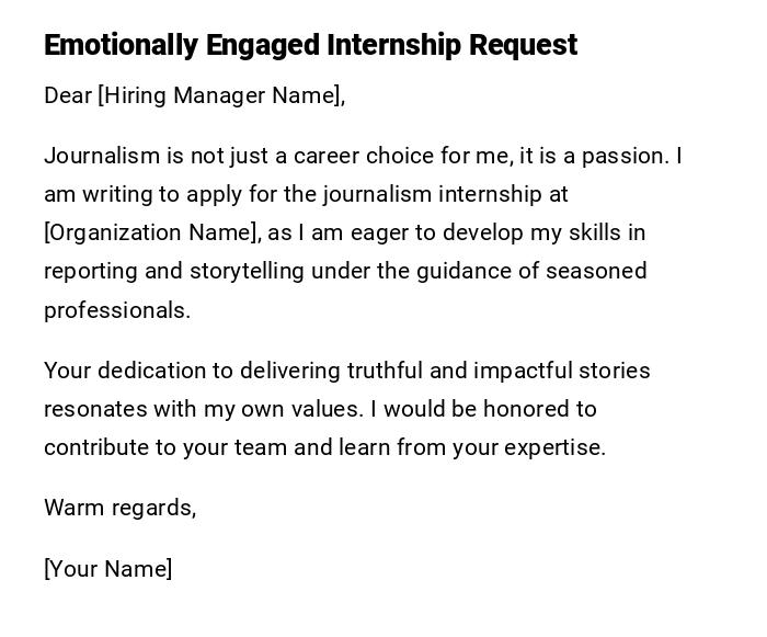Emotionally Engaged Internship Request Emotionally Engaged Internship Request