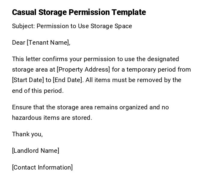 Casual Storage Permission Template