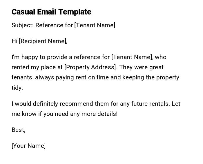 Casual Email Template Casual Email Template