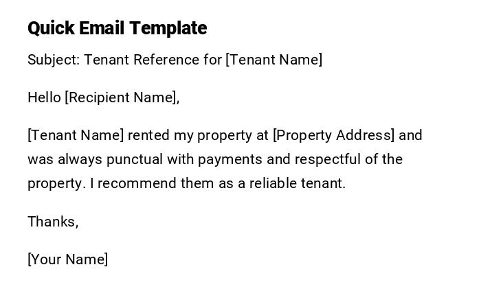 Quick Email Template Quick Email Template