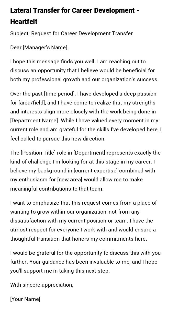 Lateral Transfer for Career Development - Heartfelt Lateral Transfer for Career Development - Heartfelt