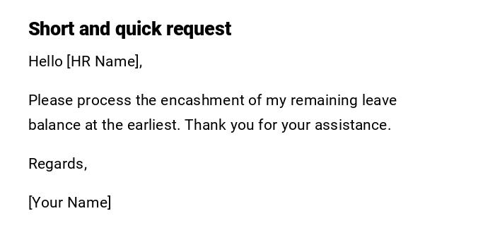 Short and quick request Short and quick request