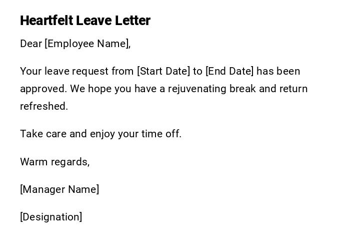 Heartfelt Leave Letter