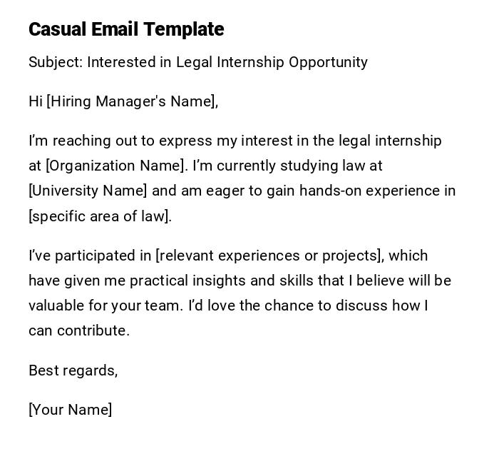 Casual Email Template Casual Email Template