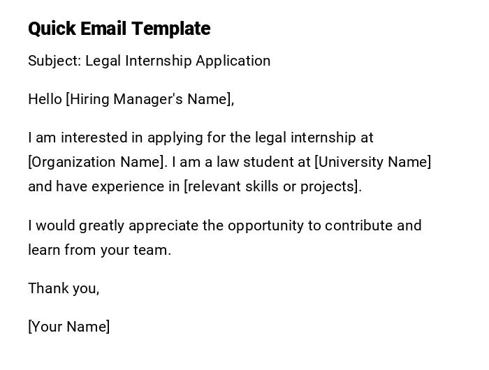 Quick Email Template Quick Email Template