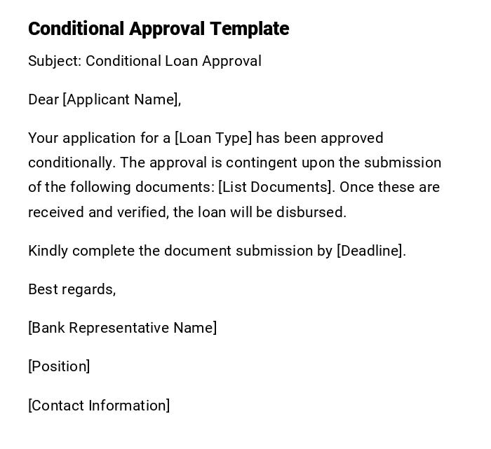 Conditional Approval Template Conditional Approval Template