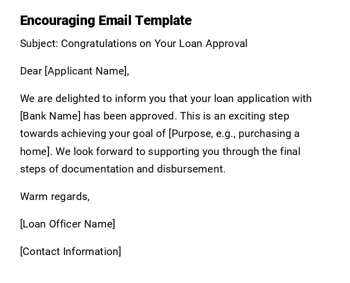 Encouraging Email Template Encouraging Email Template