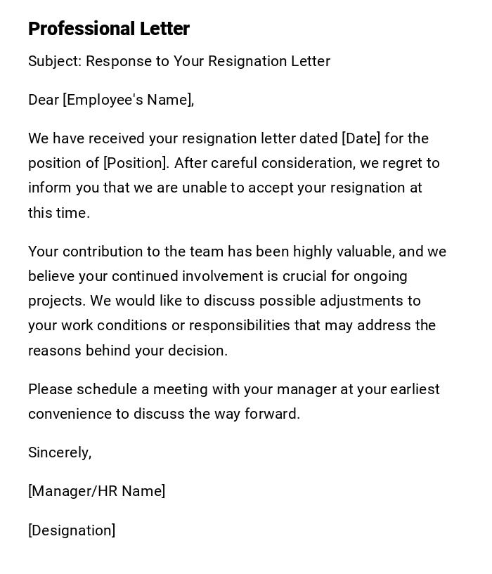 Professional Letter Professional Letter