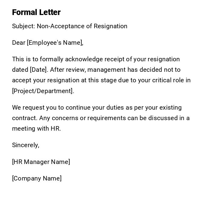Formal Letter Formal Letter