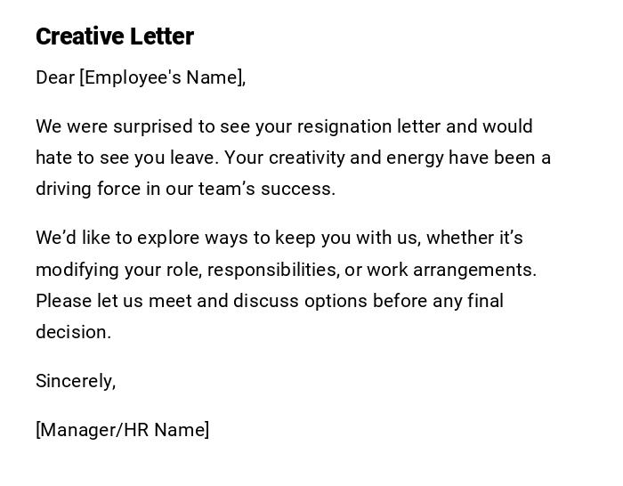 Creative Letter Creative Letter