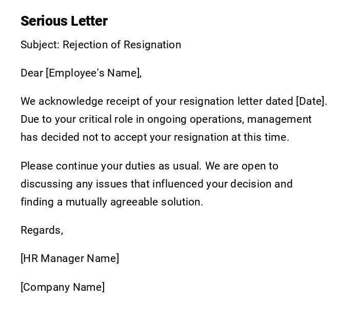 Serious Letter Serious Letter