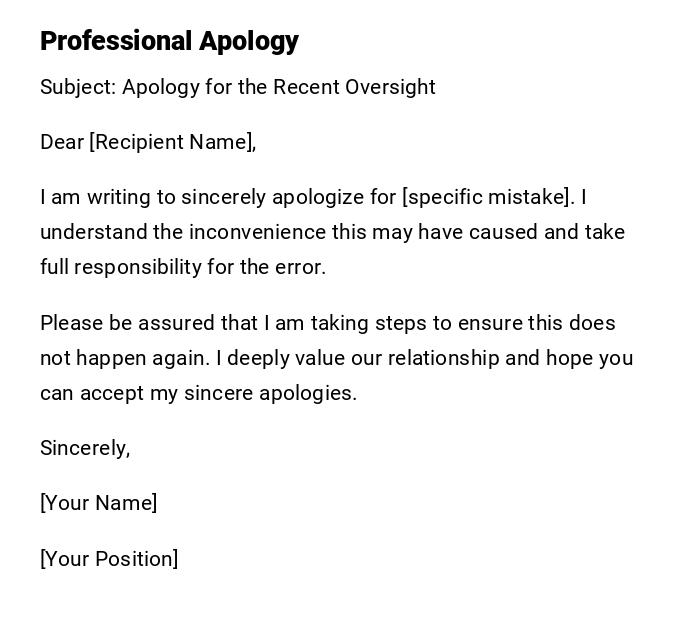 Professional Apology Professional Apology