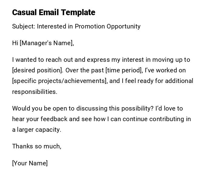 Casual Email Template Casual Email Template