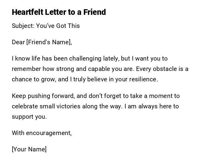 Heartfelt Letter to a Friend Heartfelt Letter to a Friend