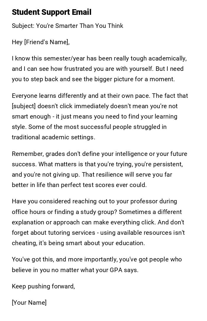 Student Support Email