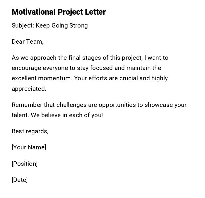 Motivational Project Letter